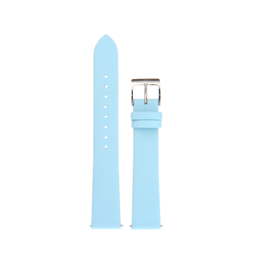 Bracelet de montre en cuir bleu pastel Junghans max bill Ladies quartz 17mm n°6113