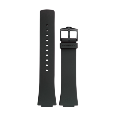 Bracelet de montre en caoutchouc noir Junghans Force n°6826