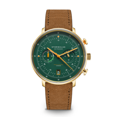 HAMBURG CHRONO édition vintage dorée verte daim brun S01-HCV22-WL02