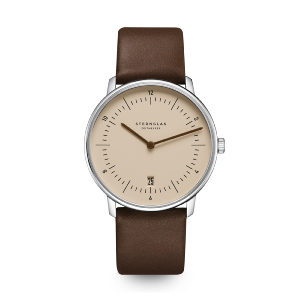 Montre NAOS beige marron - Bracelet marron foncé S01-NA54-PR04