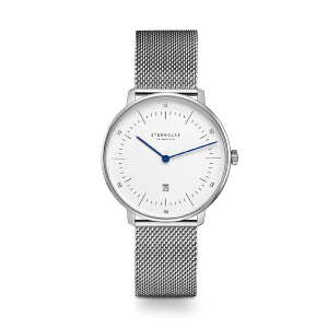 Montre Naos XS blanc argent - Bracelet milanais argent S02-ND01-MI01