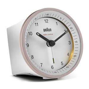 Réveil Braun blanc et rose silencieux et radio-piloté BC07PW-DCF