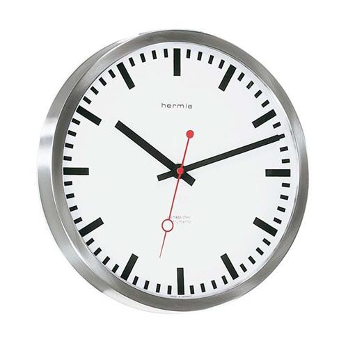 Pendule murale Grand Central 30471-002100, mouvement quartz , boîtier en acier inoxydable