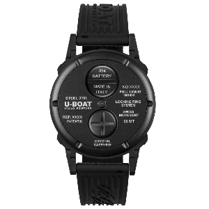 Montre U-65 3355 44mm noir silicone noir PVD