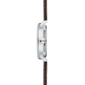 Montre NAOS Solar cadran blanc - Bracelet cuir brun S01-NS01-BR03