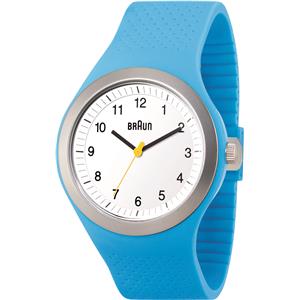 Montre Braun Sport Bleue 46mm, bracelet caoutchouc, BN0111WHBLG