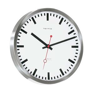 Pendule murale Grand Central 30471-002100, mouvement quartz , boîtier en acier inoxydable