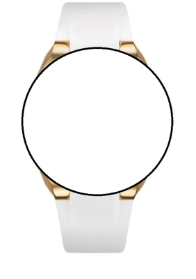 Bracelet de montre en silicone blanc Junghans Spektrum Dame Mega Solar découpe spéciale n°6485