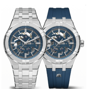 AIKON Automatic Skeleton bleue 42mm strapSet AI6008-SS00F-031-C