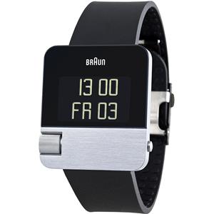 Montre Braun Matrix Prestige noire 36x42 mm, bracelet caoutchouc, BN0106SLBKG