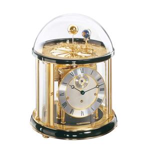 Pendule à poser Tellurium I 22805-740352, mouvement mécanique 8 jours, mélodie (Westminster), en bois laqué noir