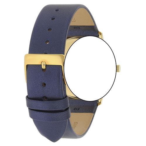 Bracelet de montre en cuir bleu nuit Junghans max bill Quartz mixte 20mm n°6566