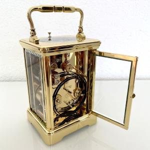 Pendule de voyage L'Épée Corniche 702.51, réveille-matin, sonnerie au passage et répétition