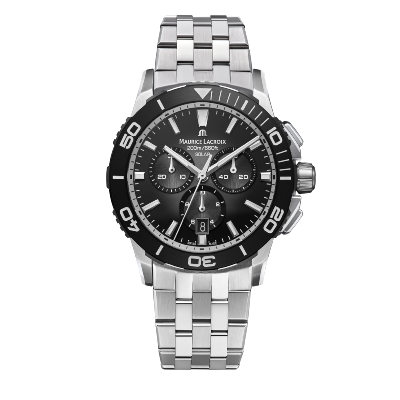 PONTOS S SOLAR chrono noir acier 42mm  - PT1038-SSL22-330-1