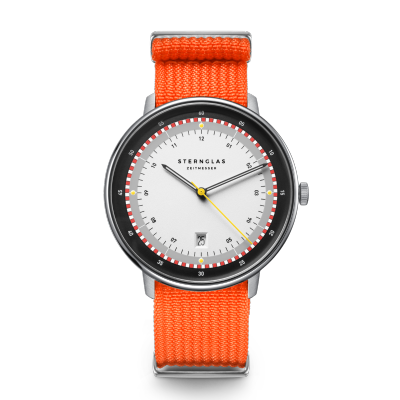 Montre HAMBURG Edition HAFEN - Bracelet nylon orange S01-HHH16-FI02