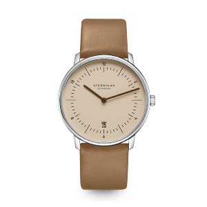 Montre NAOS beige marron - Bracelet cuir beige S01-NA54-PR01
