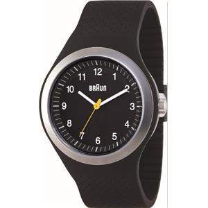 Montre Braun Sport Noire 46mm, bracelet caoutchouc, BN0111BKBKG