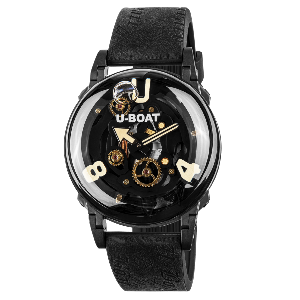 Montre U-65 3355 44mm noir silicone noir PVD