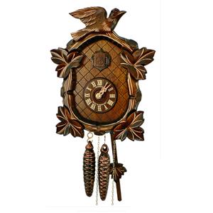 Coucou 1 jour, motif chasse avec oiseau, 26x21x12 cm AS45/9