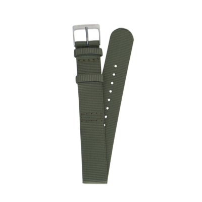 Bracelet de montre en nato nylon vert olive Junghans max bill Ladies quartz 17mm n°6833