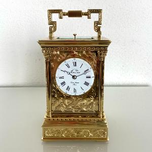 Pendule d'officier gravée L'Epée VENITIENNE cache aux oiseaux 703.53G