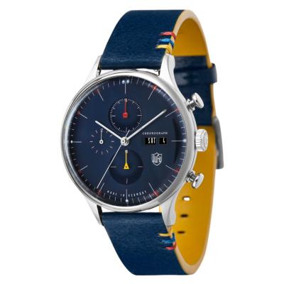 Montre Van der Rohe Barcelona Chrono DuFa bleue DF9021-0D