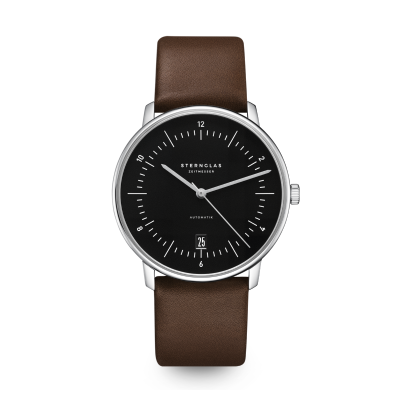 NAOS noir argent cuir brun S02-NA53-PR04