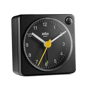 Réveil carré noir Braun silencieux à éclairage, BC02XB