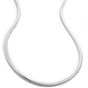 Chaîne maille serpent 45cm en argent rhodié 925 millièmes