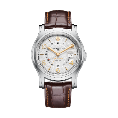 Churchill 1895 GMT blanc - cuir brun - 2811.1GMTA