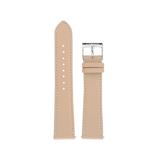 Bracelet de montre en cuir beige crème Junghans Meister Driver Handaufzug 20mm XS Extra court n°6435 