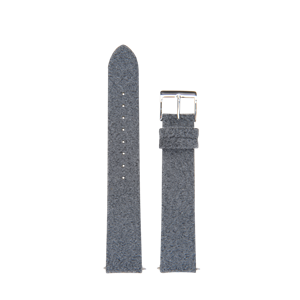 Bracelet de montre en cuir feutré gris Junghans max bill Handaufzug 18mm n°6452