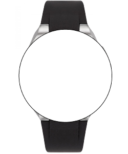 Bracelet de montre en silicone noir Junghans Spektrum Dame Mega Solar découpe spéciale n°6484