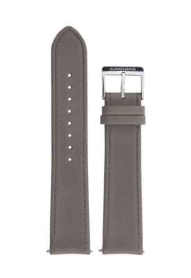 Bracelet de montre en cuir gris et boucle titane Junghans max bill 20mm n°6807