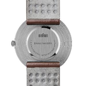 Montre Braun Classic cadran blanc 38mm, bracelet cuir marron, BN0021WHBRG