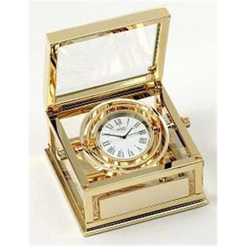 Pendulette marine Crystal Box dorée HR350635-1 Jaccard