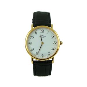 Montre suisse Jaquet Girard homme - mouvement quartz - bracelet cuir noir Z142.152