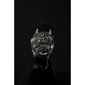 Montre U-65 3354 44mm gris silicone noir PVD