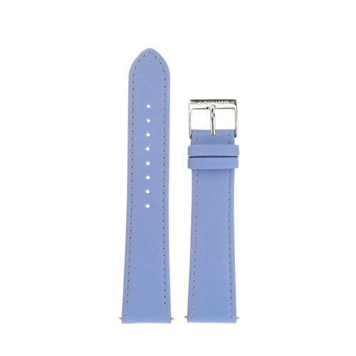 Bracelet de montre en cuir bleu Junghans Meister Driver Automatic 20mm n°6497