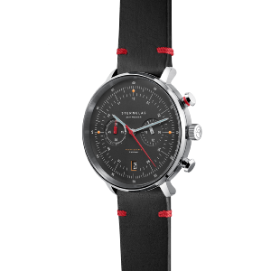 HAMBURG CHRONO Edition Neuwerk bracelet cuir noir  S01-HCN03-VI29