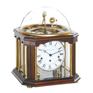Pendule à poser Tellurium III 22948-Q10352, mouvement mécanique 8 jours, mélodie (Westminster), boîtier en noyer façon vieilli