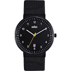 Montre Braun Classic noire 40 mm BN0032BKBKMHG maille milanaise