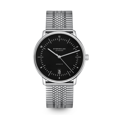 NAOS noir argent bracelet acier S02-NA53-ME08