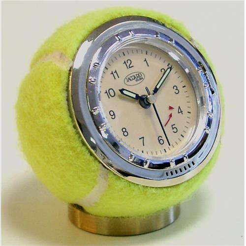 Réveil quartz dans boîtier en balle de tennis véritable - avec sonnerie progressive HR1800001
