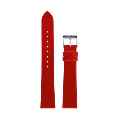 Bracelet de montre en aqualino rouge Junghans Meister Ladies Automatic 17mm n°6722