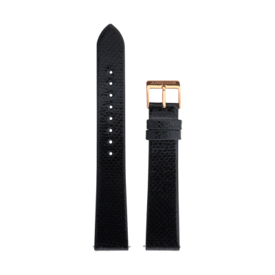 Bracelet de montre Aqualino noir Junghans Meister Ladies Automatic 17mm n°6728