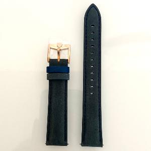 Bracelet cuir gris et bleu foncé 18mm Dufa DF-9001