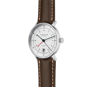 NAOS Pro GMT automatique argenté cuir noir S02-NG10-BR03