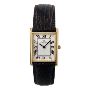Montre suisse Jaquet Girard femme - boîtier rectangulaire - bracelet cuir bordeaux Z170.012