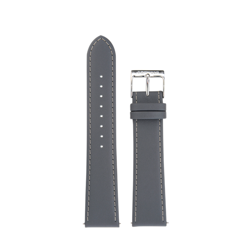 Bracelet de montre en cuir gris Junghans Meister Driver Handaufzug 20mm n°6430